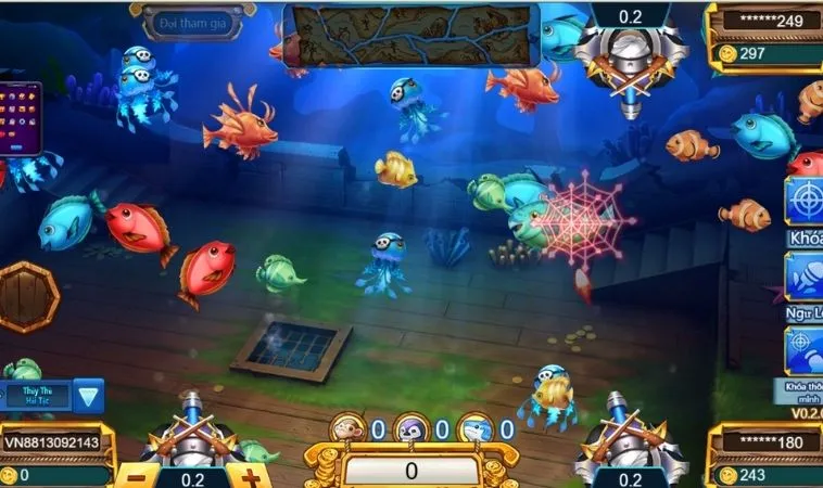 Giao diện chơi game Bắn Cá Vua Hải Tặc Tại 8Day