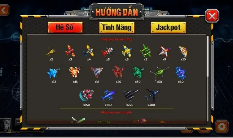 Chiến Thắng Bắn Cá Đại Chiến B52 Tại 8Day Cực Dễ Dàng 2 Các thể loại máy bay trong game Bắn Cá Đại Chiến B52 Tại 8Day