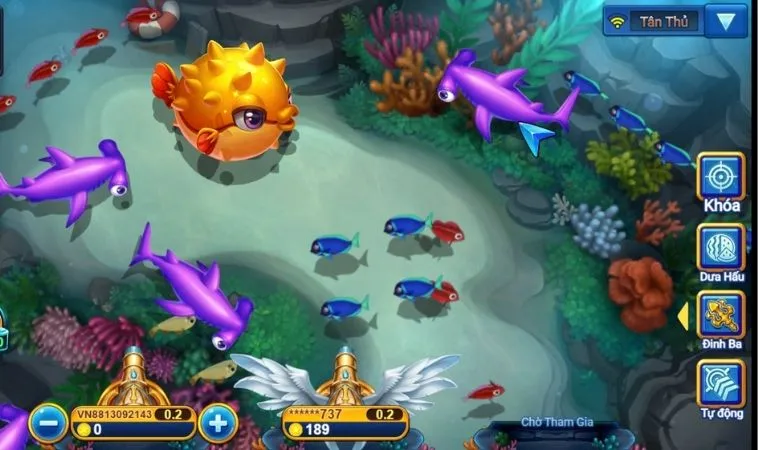 Giao diện chơi game Bắn Cá Đại Dương 8Day
