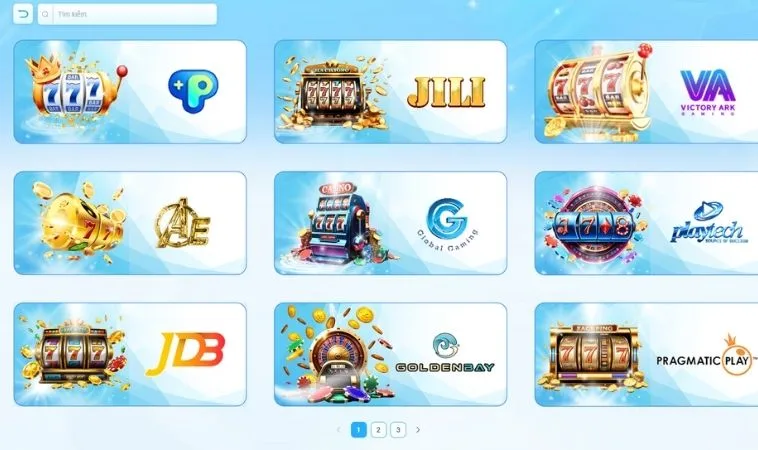 Đa dạng các sảnh cung cấp game nổ hũ tại 8DAY
