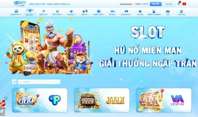 Sảnh nổ hũ 8DAY thiết kế đồ họa game quay hũ chất lượng