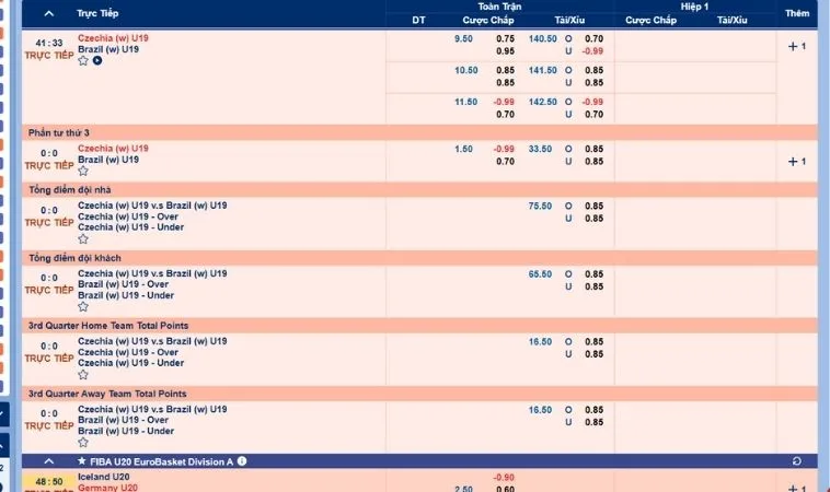 Chinh Phục Kèo Cược Bóng Rổ 8Day Bí Kíp Thắng Lớn Từ Cao Thủ 2 Giao diện cá cược bóng rổ 8Day